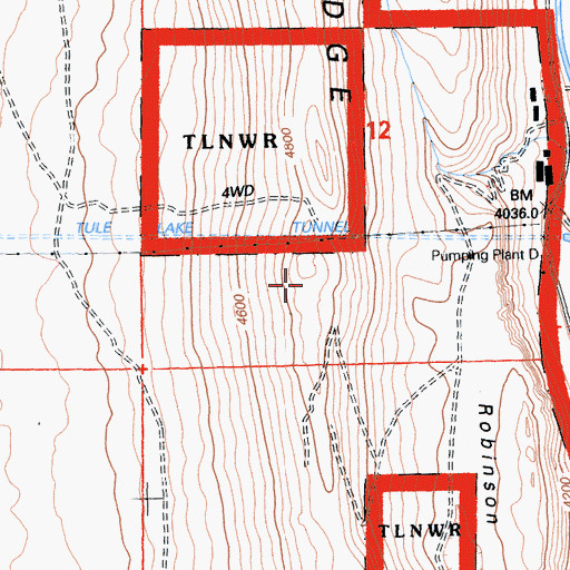 Topographic Map of High Rim, CA