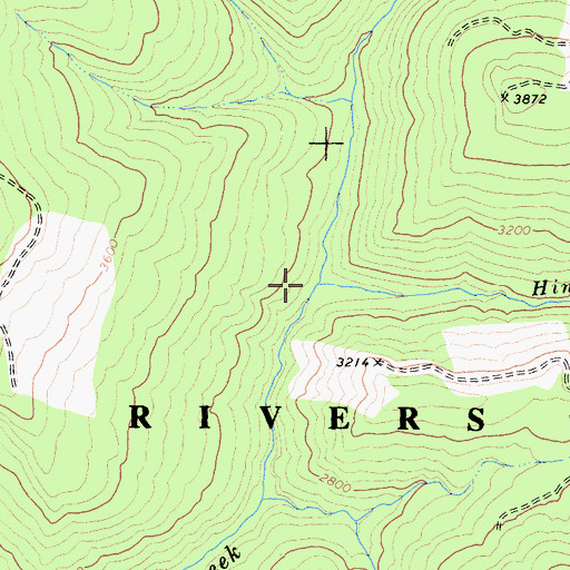 Topographic Map of Hines Creek, CA