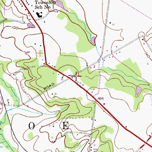 Topographic Map of Monroe Township Fire District 3 Station 23A, NJ