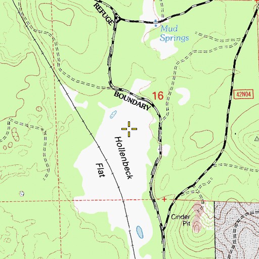 Topographic Map of Hollenbeck Flat, CA