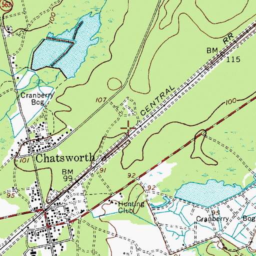 Topographic Map of New Jersey Forest Fire Service B3, NJ