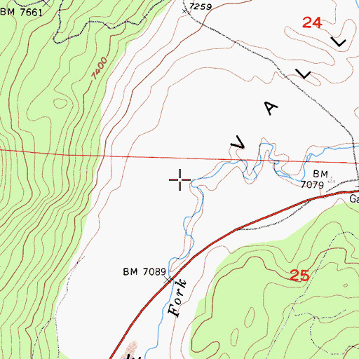 Topographic Map of Hope Valley, CA