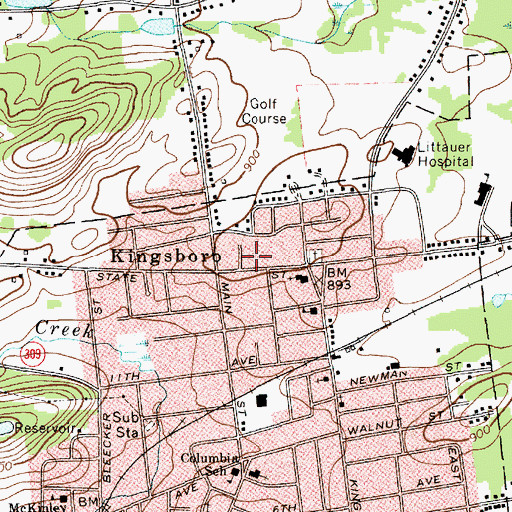 Topographic Map of David and Helen Getman Memorial Home, NY