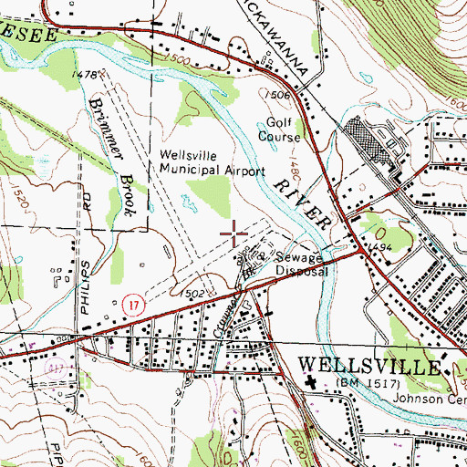 Topographic Map of Manor Hills, NY