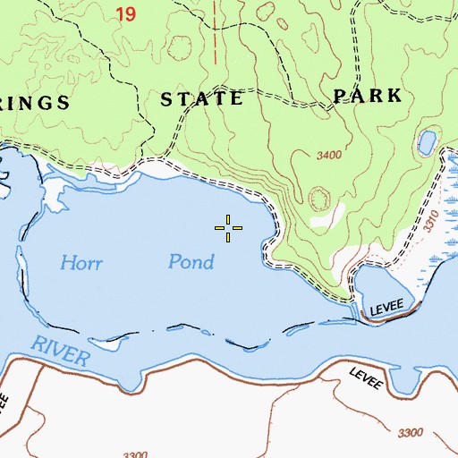 Topographic Map of Horr Pond, CA