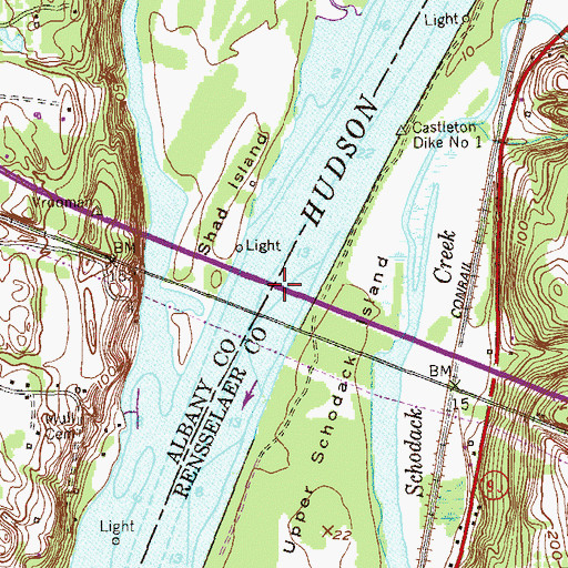 Topographic Map of Berkshire Spur Bridge, NY
