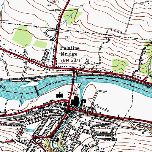 Topographic Map of Mohawk River Bridge, NY