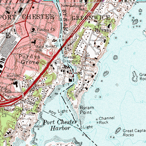 Topographic Map of Cahill's Marina, NY