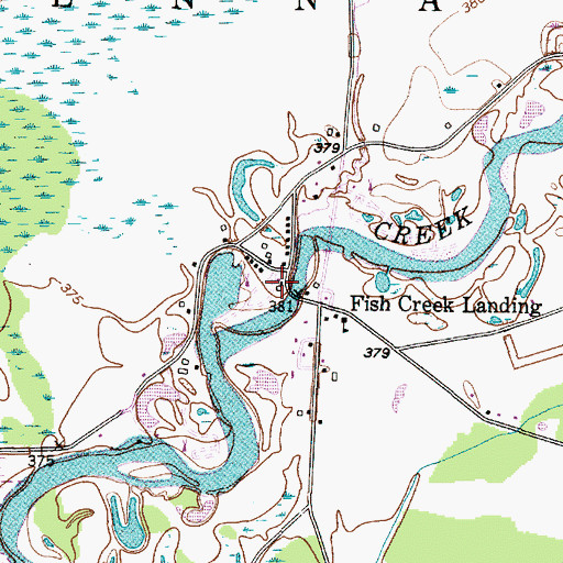 Topographic Map of The Landing Campground, NY