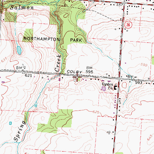 Topographic Map of Colby Street Cemetery, NY