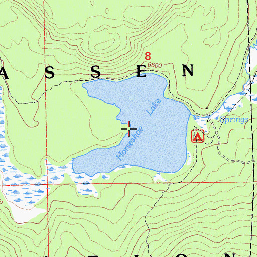 Topographic Map of Horseshoe Lake, CA