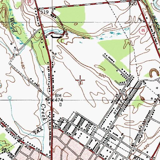 Topographic Map of All Saints Church, NY