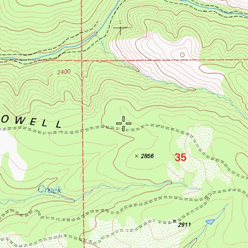 Topographic Map of Howell Ridge, CA