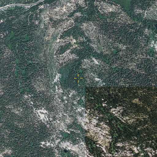 Aerial/Satellite Image of Huckleberry Flat, CA