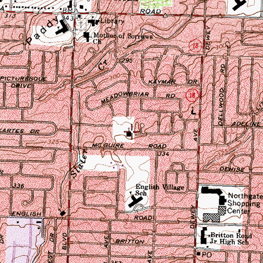 Topographic Map of Northgate Bible Chapel, NY