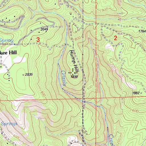 Topographic Map of Hump Hill, CA