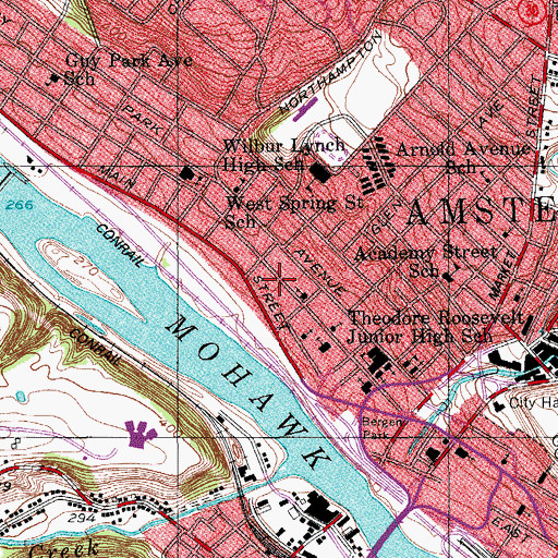 Topographic Map of Pilgrim Holiness Church, NY