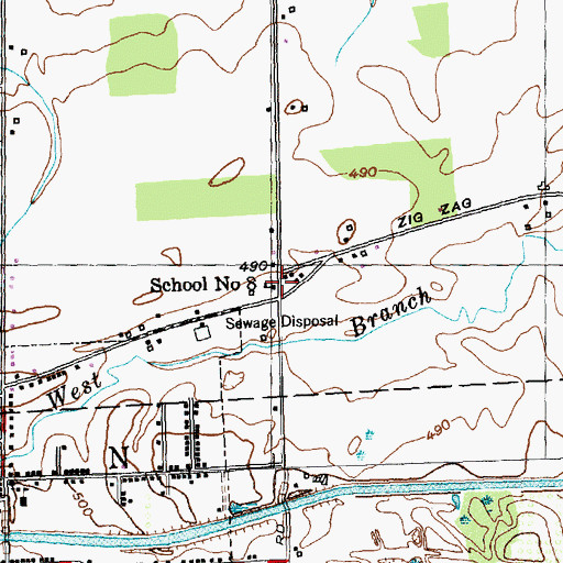 Topographic Map of Shiloh Baptist Church, NY