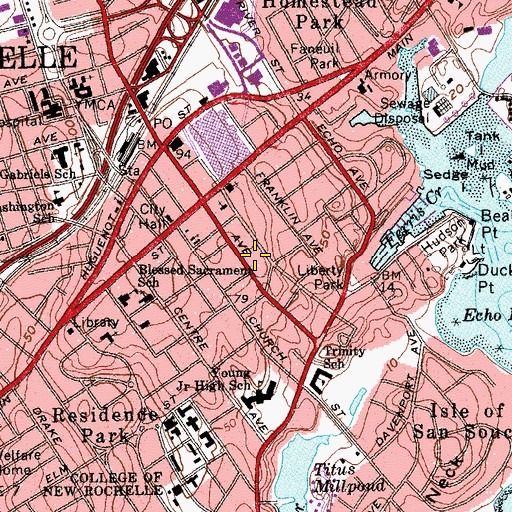 Topographic Map of The Church of Jesus Christ of Latter Day Saints, NY