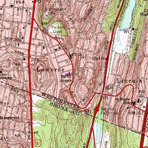 Topographic Map of Indian Assembly of God, NY