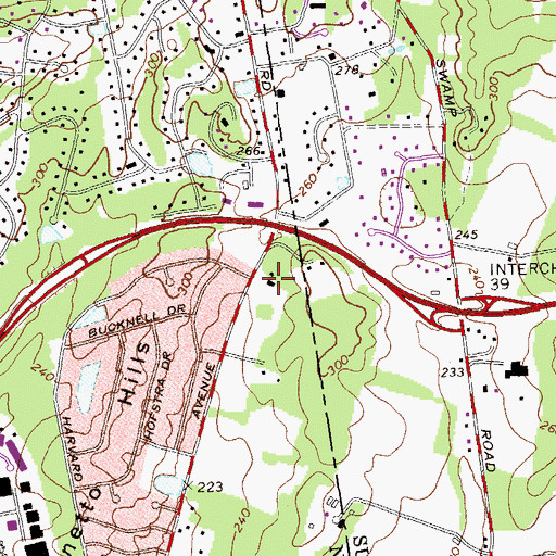 Topographic Map of Plainview Church of Saint Margaret, NY