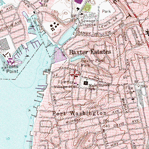 Topographic Map of Port Washington Assembly of God, NY