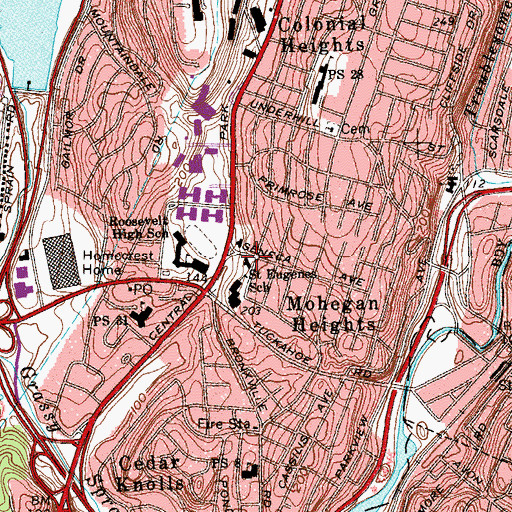 Topographic Map of Saint Eugene's Church, NY