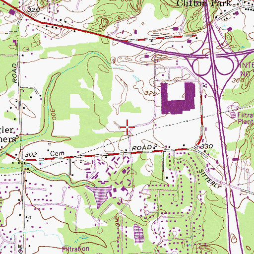 Topographic Map of Clifton Park - Halfmoon Public Library, NY