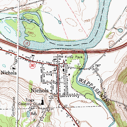 Topographic Map of George P and Susan Platt Cady Library, NY