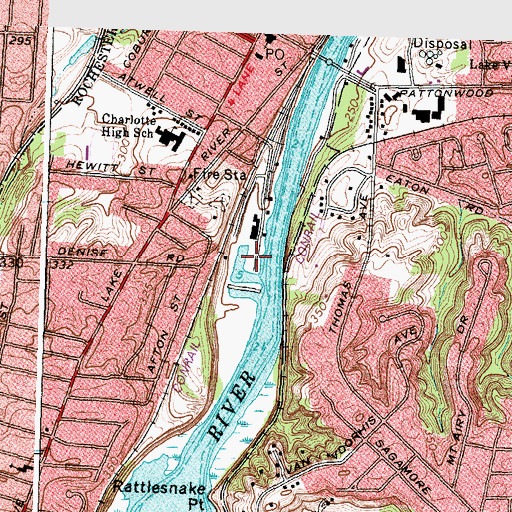 Topographic Map of Riverview Yacht Basin, NY