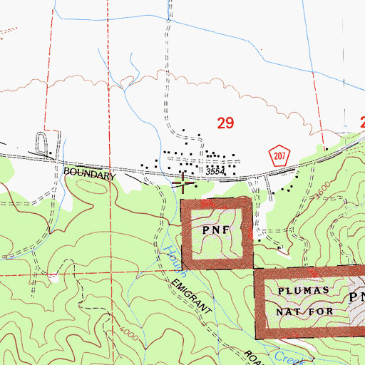 Topographic Map of Indian Valley, CA