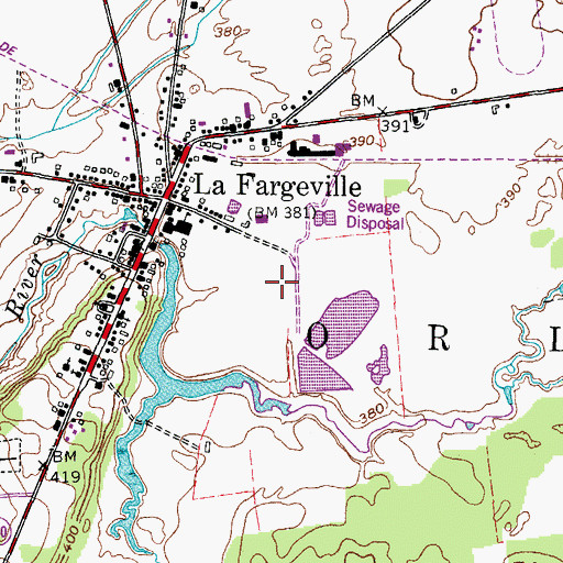 Topographic Map of La Fargeville Wastewater Treatment Facility, NY