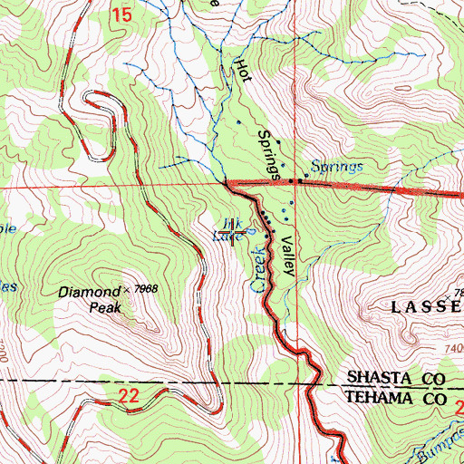Topographic Map of Ink Lake, CA