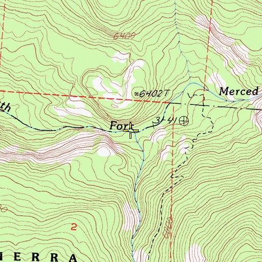 Topographic Map of Iron Creek, CA