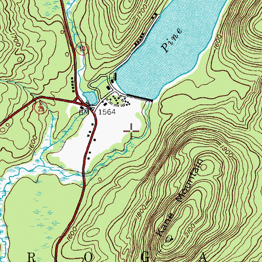 Topographic Map of Pine Lake Mobile Home Park, NY