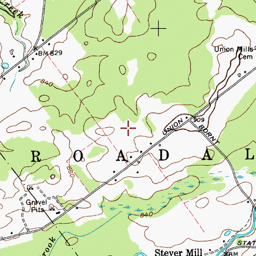 Topographic Map of Sacandaga Meadows Mobile Home Park, NY