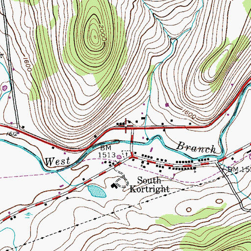 Topographic Map of Allen Residential Center, NY