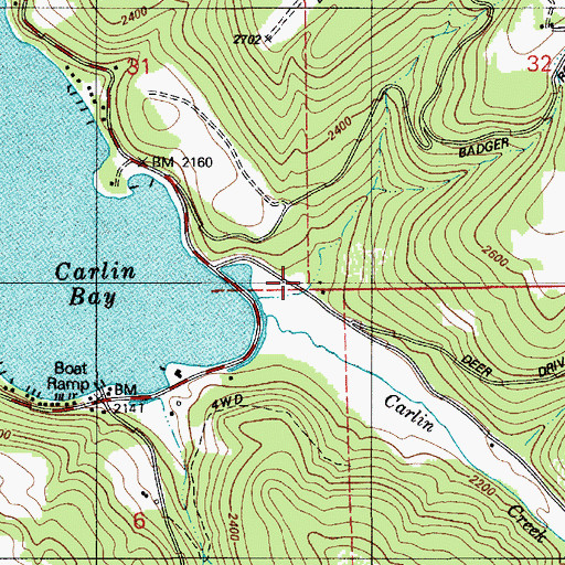 Topographic Map of East Side Fire District 1, ID