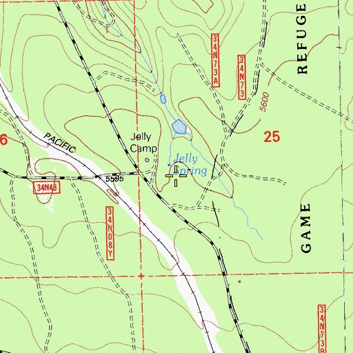 Topographic Map of Jelly Spring, CA