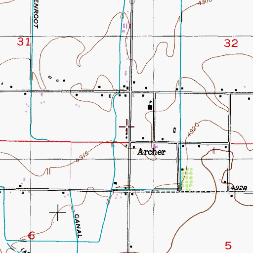 Topographic Map of Rexburg - Madison County Emergency Services Station 2, ID