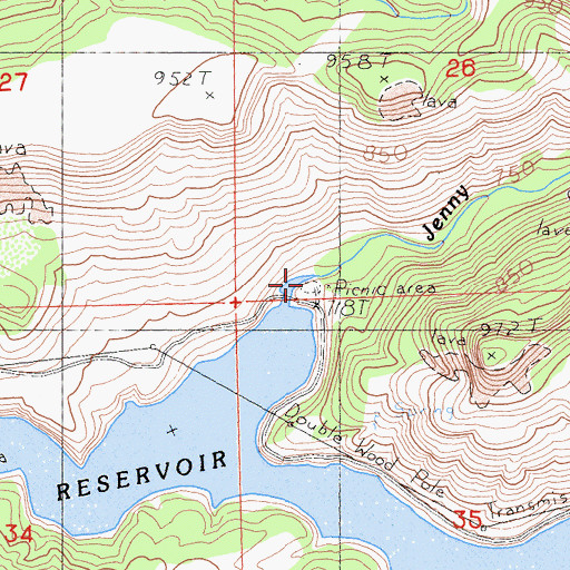 Topographic Map of Jenny Creek, CA