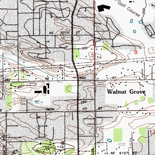 Topographic Map of Vancouver Fire Department Walnut Grove Station 5 and Headquarters, WA