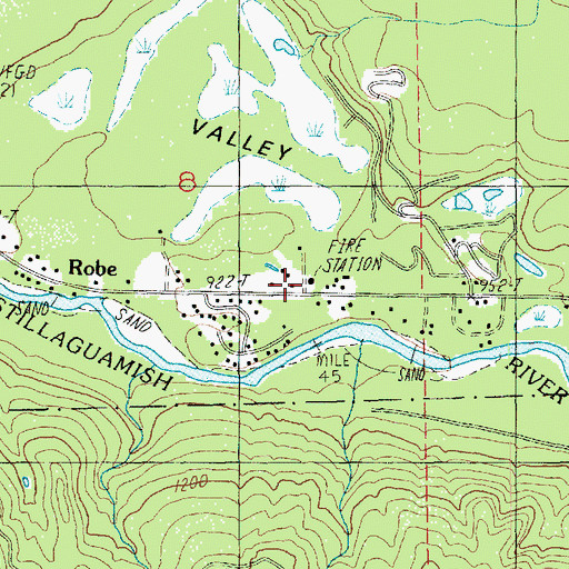 Topographic Map of Snohomish County Fire District 23, WA