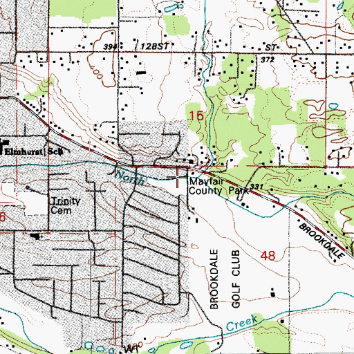 Topographic Map of Pierce County Fire District 6 Central Pierce Fire and Rescue Station 62, WA