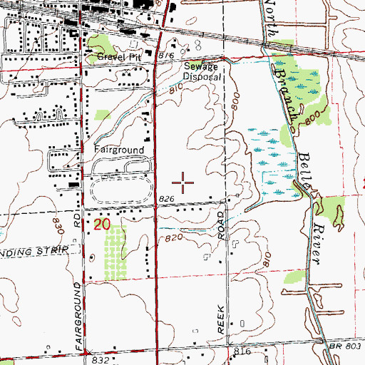 Topographic Map of Michigan Department of Natural Resources Imlay City Field Office, MI