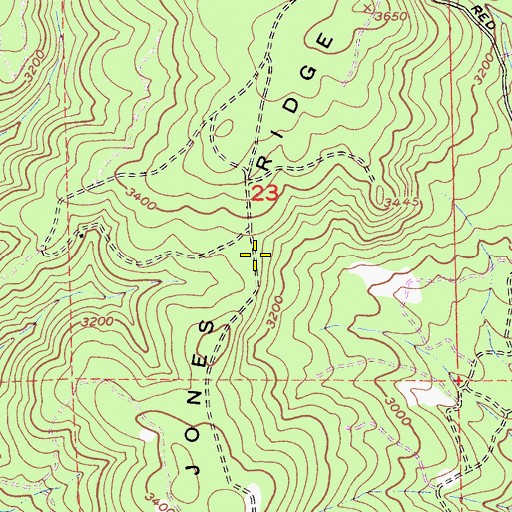 Topographic Map of Jones Ridge, CA