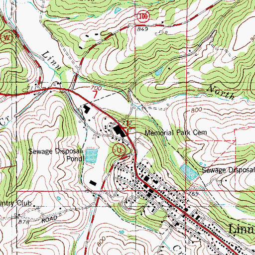 Topographic Map of Linn Fire Protection District Station 1, MO