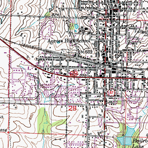 Topographic Map of Department of Conservation California Central Field Fire Office, MO