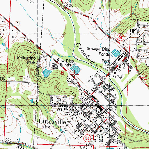 Topographic Map of Marble Hill Fire and Rescue, MO