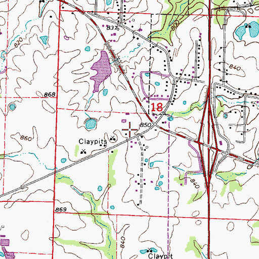 Topographic Map of Central Callaway Fire District Station 1, MO